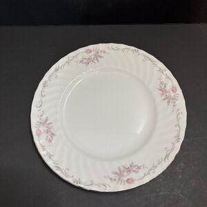 Gold Standard White Pink Floral Porcelain Dinnerware Salad Plate